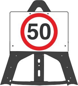 670 - 50mph Folding Plastic Sign 