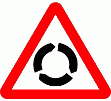 DOT No 510   Roundabout Ahead Official Department of Transport Category: Warning Signs / Official schedule number: 1