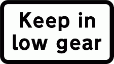 DOT NO 526 Low gear Official Department of Transport Category: Warning Signs / Official schedule number: 1
