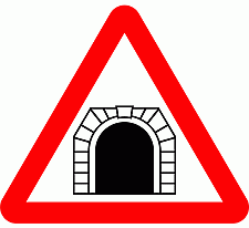 DOT No 529.1   Tunnel ahead Official Department of Transport Category: Warning Signs / Official schedule number: 1