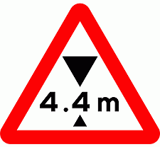 DOT No 530   Max headroom Official Department of Transport Category: Warning Signs / Official schedule number: 1