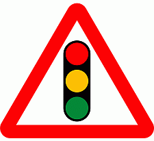 DOT No 543 Traffic lights or Traffic signals Official Department of Transport Category: Warning Signs / Official schedule number: 1