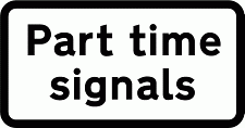DOT NO 543.1 Part time Official Department of Transport Category: Warning Signs / Official schedule number: 1