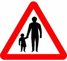 DOT No 544.1 Pedestrians in road Official Department of Transport Category: Warning Signs / Official schedule number: 1