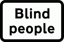 DOT NO 547.4 Blind people Official Department of Transport Category: Warning Signs / Official schedule number: 1