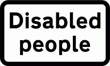 DOT NO 547.4 Disabled people Official Department of Transport Category: Warning Signs / Official schedule number: 1