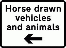 DOT NO 553 Horse drawn Official Department of Transport Category: Warning Signs / Official schedule number: 1