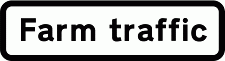 DOT NO 553.2 Farm traffic Official Department of Transport Category: Warning Signs / Official schedule number: 1