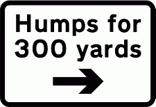 DOT NO 557.3 Humps Official Department of Transport Category: Warning Signs / Official schedule number: 1