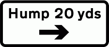 DOT NO 557.4 Hump Official Department of Transport Category: Warning Signs / Official schedule number: 1
