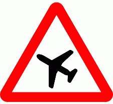 DOT No 558 Beware of Low aircraft Official Department of Transport Category: Warning Signs / Official schedule number: 1