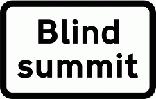 DOT NO 563 Blind summit Official Department of Transport Category: Warning Signs / Official schedule number: 1