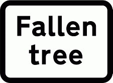 DOT NO 563 Fallen tree Official Department of Transport Category: Warning Signs / Official schedule number: 1