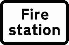 DOT NO 563 Fire station Official Department of Transport Category: Warning Signs / Official schedule number: 1