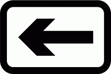 DOT NO 573 Arrow Official Department of Transport Category: Warning Signs / Official schedule number: 1