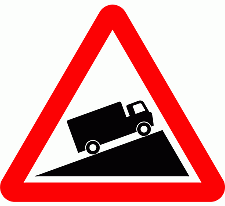 DOT No 583   Slow vehicles Official Department of Transport Category: Warning Signs / Official schedule number: 1