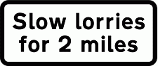 DOT NO 583.1 Slow lorries Official Department of Transport Category: Warning Signs / Official schedule number: 1