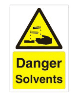 Danger Solvents sign Danger Solvents