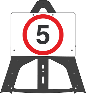 670  - 5mph Folding Plastic Sign 