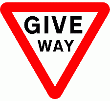 DOT No 602 Give way Official Department of Transport Category: Regulatory Signs / Official schedule number: 2