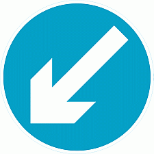 DOT No 610  Keep left Official Department of Transport Category: Regulatory Signs / Official schedule number: 2