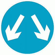 DOT No 611 Pass Either side Official Department of Transport Category: Regulatory Signs / Official schedule number: 2