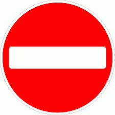 DOT No 616  No entry Official Department of Transport Category: Regulatory Signs / Official schedule number: 2