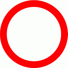 DOT No 617 No vehicles Official Department of Transport Category: Regulatory Signs / Official schedule number: 2