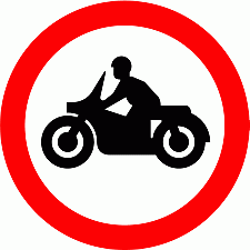 DOT No 619.2 Motorcycles Prohibited Official Department of Transport Category: Regulatory Signs / Official schedule number: 2