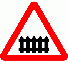 DOT No 770 Crossing barrier Ahead Official Department of Transport Category: Level Crossing Signs / Official schedule number: 3