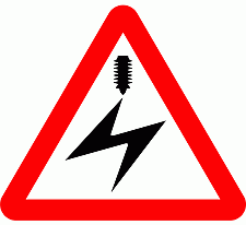 DOT No 779  Beware of Overhead cable Official Department of Transport Category: Level Crossing Signs / Official schedule number: 3