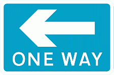DOT No 810   Pedestrian Information - One way Official Department of Transport Category: Misc Informatory Signs / Official schedule number: 4