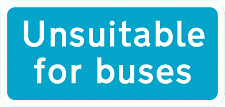 DOT NO 820 Unsuitable 8 Official Department of Transport Category: Misc Informatory Signs / Official schedule number: 4