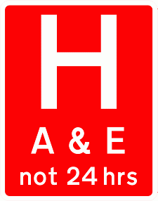DOT NO 827.2 Hospital A and E Official Department of Transport Category: Misc Informatory Signs / Official schedule number: 4