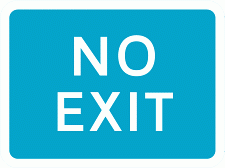 DOT NO 835 No exit Official Department of Transport Category: Misc Informatory Signs / Official schedule number: 4