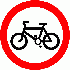 Reflective Warning Signs - Bicycle Symbol