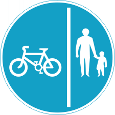 DOT No 957-R Seperate Route For Cyclists and Pedestrians Official Department of Transport Category: Bus Cycle and Tram / Official schedule number: 5