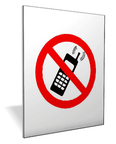 Acrylic no mobile phones sign No mobile phones - symbol only