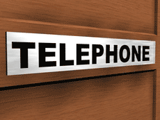 Acrylic telephone sign Telephone
