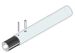 Aluminium post extension 