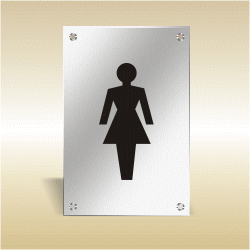 Anodised aluminium Female pictogram 