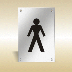 Anodised aluminium Male pictogram 
