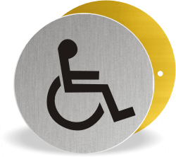 Brushed stainless disc disabled toilet 