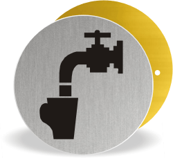 Brushed stainless disc drinking water 