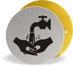 Brushed stainless disc hand wash 