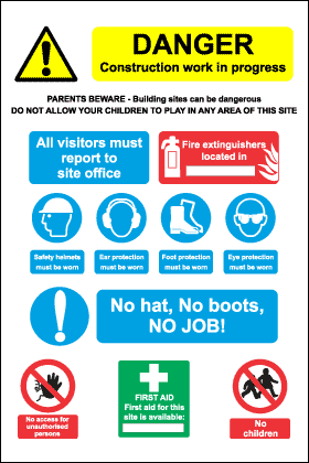 Construction Safety First Signs