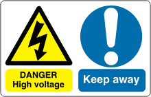 Danger high voltage sign Danger High voltage, keep away