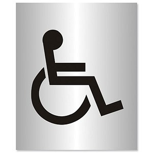 Disabled Logo Sign Aluminium Effect Acrylic 