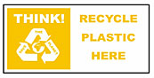 Large recycle bin sticker - Plastic 