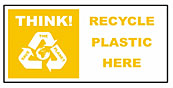 Large recycle bin sticker - Plastic 